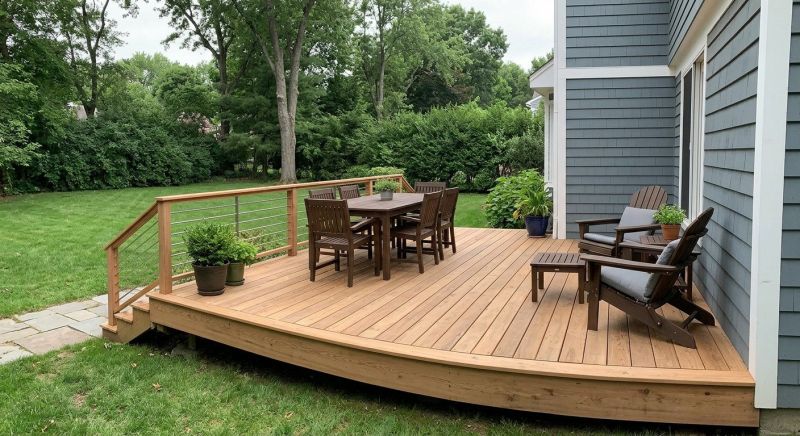 Ground Level Deck Construction in Stamford, CT