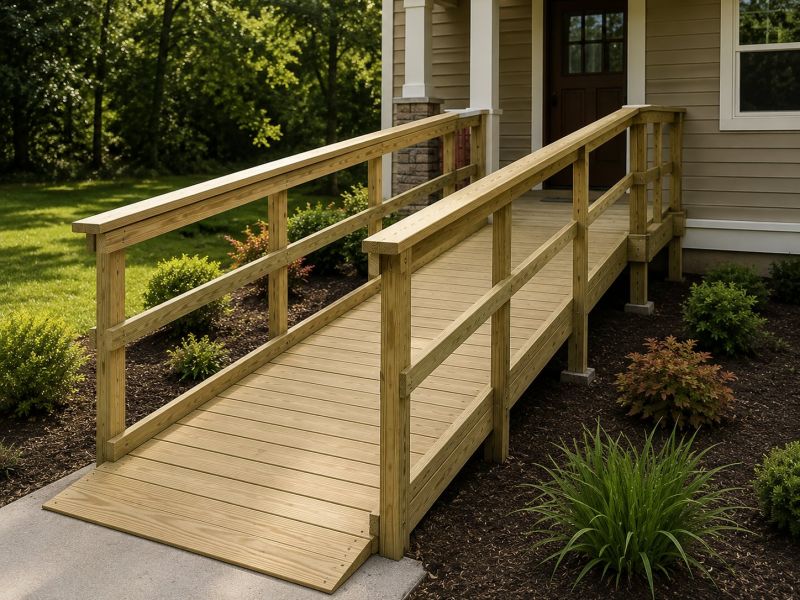 Wood Ramp Installation in Wilmington, NC